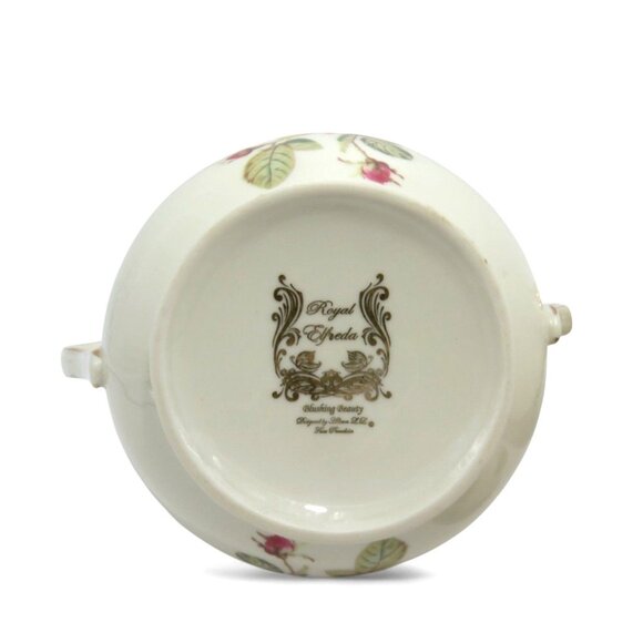 ROYAL ELFREDA Ceramic Creamer And Sugar Bowl Set Blushing Beauty Vintage - Picture 9 of 9